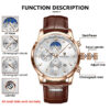 LIGE MEN LUXURY LEATHER QUARTZ CHRONOGRAPH MILITARY WRISTWATCH - Image 2