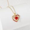 LUXURIOUS ROSE HEART PENDANT NECKLACE - Image 5
