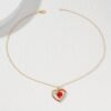 LUXURIOUS ROSE HEART PENDANT NECKLACE - Image 3