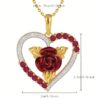 LUXURIOUS ROSE HEART PENDANT NECKLACE - Image 2
