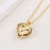 ANGEL WINGS WRAPPED RED HEART ZIRCON PENDANT - Image 2