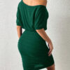 ONE SHOULDER BODYCON ELEGANT SEXY DRESS - Image 5