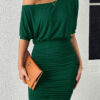 ONE SHOULDER BODYCON ELEGANT SEXY DRESS