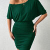 ONE SHOULDER BODYCON ELEGANT SEXY DRESS - Image 3