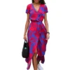 SUMMER FLORAL PRINT WOMEN LONG DRESSES - Image 4