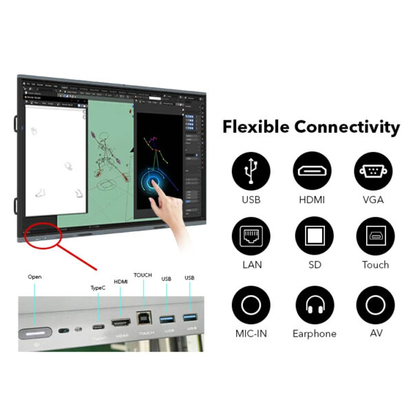 DUAL SYSTEM 4K FINGER TOUCH INTERACTIVE WHITEBOARD - Image 6