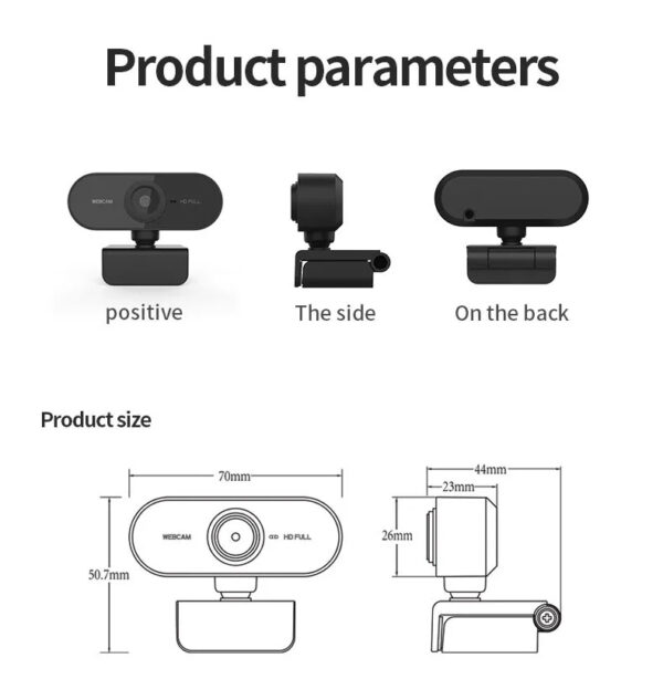 FULL HD 1080P 4K MINI USB2.0 CAMERA WEBCAM BUILT IN MICROPHONE - Image 3