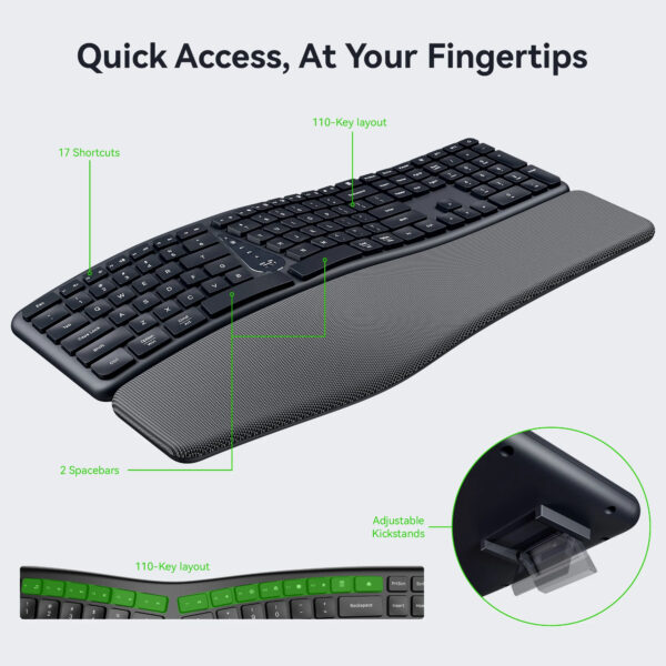 Ergonomic Wireless Keyboard - Image 3