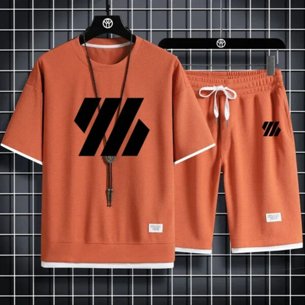 Summer Men's Two Piece Casual T-Shirt and Shorts Set - Image 5