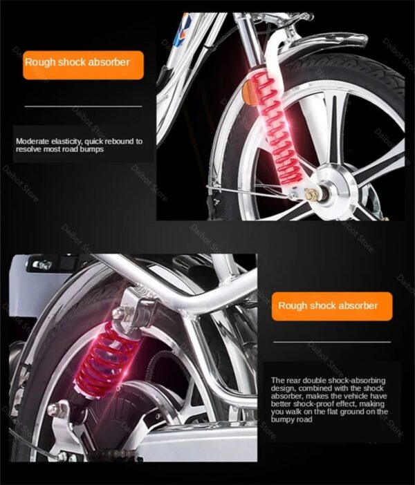 TWO WHEELS 20 INCH 48V 350W 240W RANGE 80KM POWERFUL ELECTRIC BIKE - Image 3