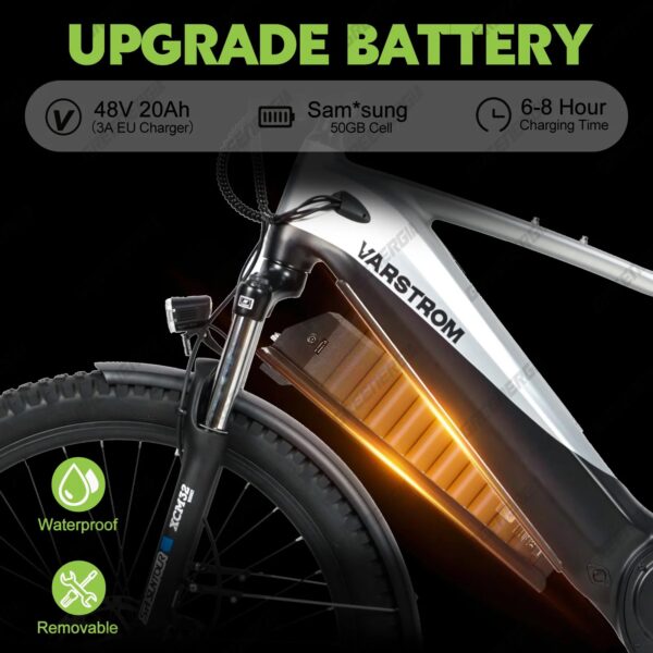 VARSTROM 750W MOUNTAIN (PEAK 1200W) WITH BAFANG 27.5 INCH ELECTRIC BICYCLE - Image 3