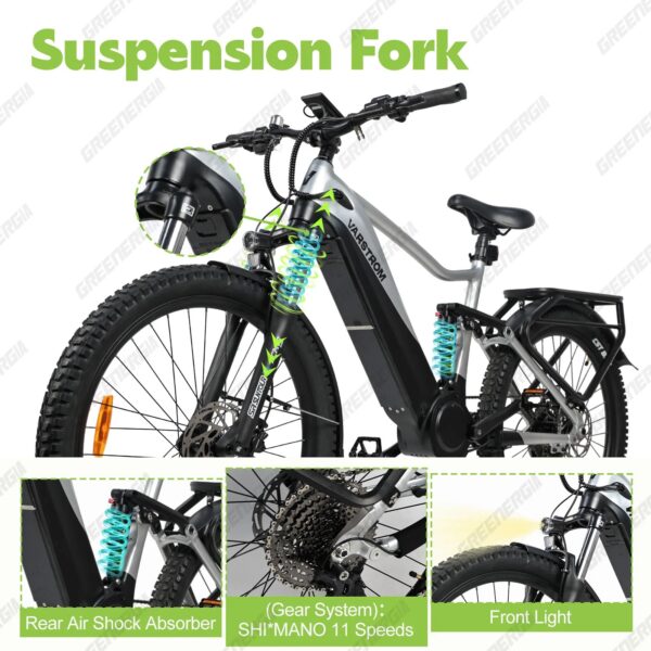 VARSTROM 750W 27.5 INCH ELECTRIC BICYCLE