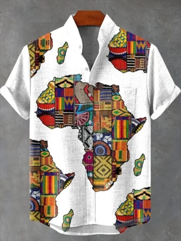 CASUAL SHORT SLEEVE PATTERN SHIRT - Image 3