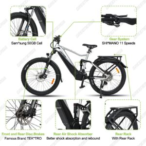 VARSTROM 750W MOUNTAIN (PEAK 1200W) WITH BAFANG 27.5 INCH ELECTRIC BICYCLE