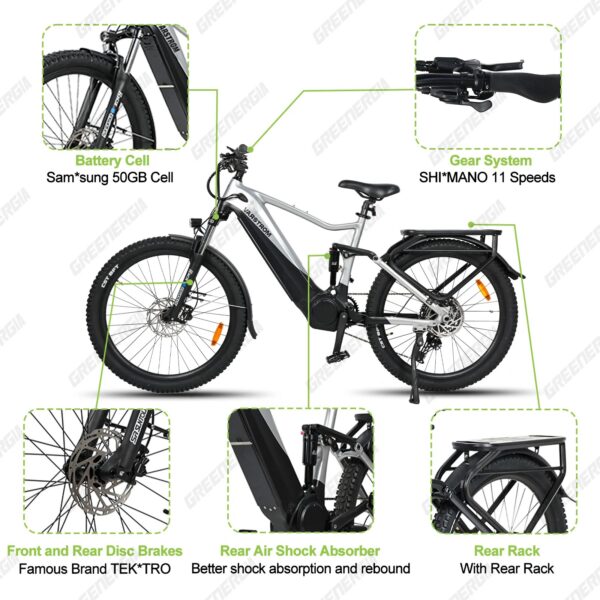 VARSTROM 750W MOUNTAIN (PEAK 1200W) WITH BAFANG 27.5 INCH ELECTRIC BICYCLE