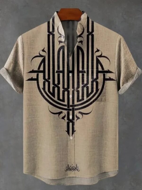 CASUAL SHORT SLEEVE PATTERN SHIRT
