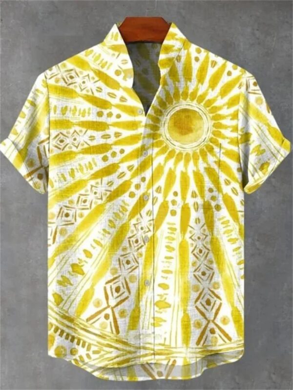 CASUAL SHORT SLEEVE PATTERN SHIRT - Image 4