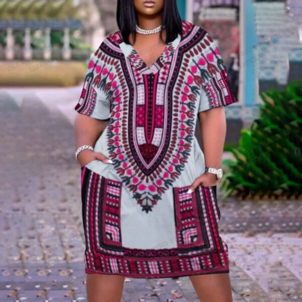 BOHEMIAN AFRICAN DASHIKI DRESSES  - Image 2