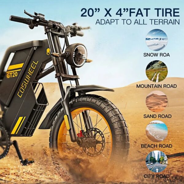 COSWHEEL GT20 1500W 20INCH 48V 25AH ELECTRIC BIKE