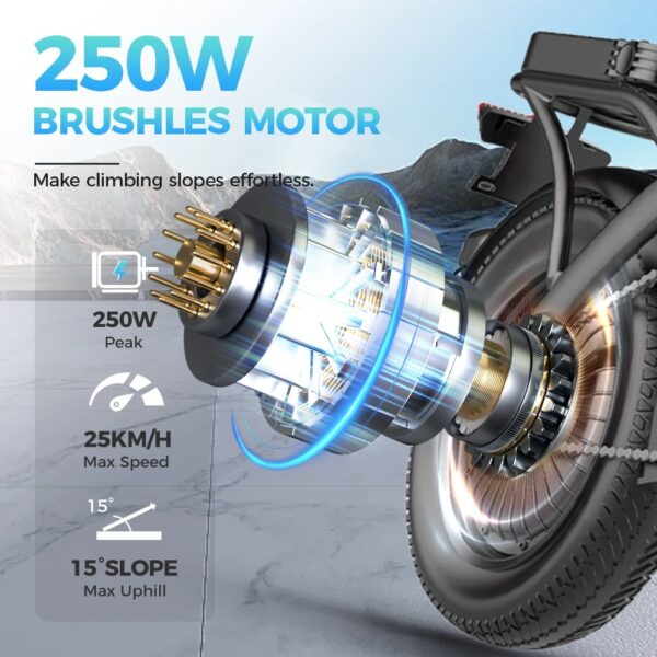 TOOFLY 250W FOLDING EBIKE - Image 3