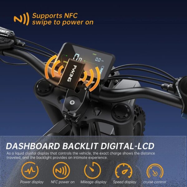 2900W, 25INCH TIRE, 52V40AH BATTERY SPEED 60KMH MOUNTAIN E-BIKES - Image 3