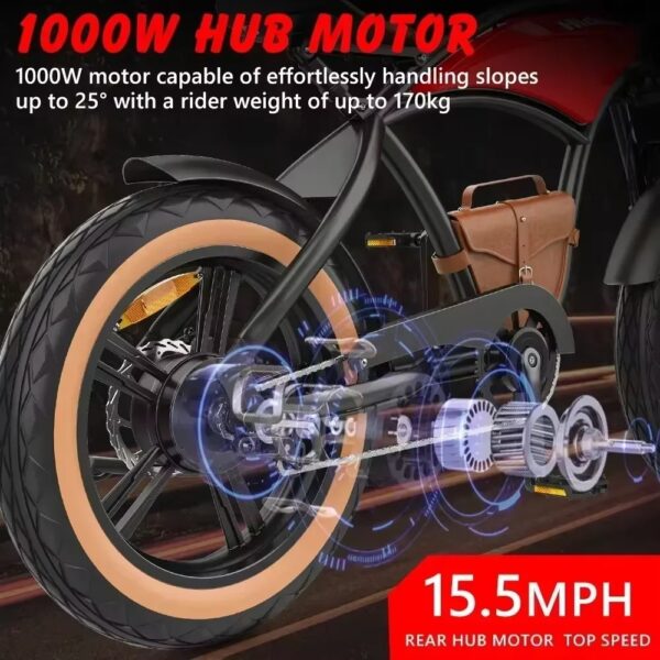 HIDOES HD-B10 1000W 48V13AH LITHIUM BATTERY ELECTRIC BIKE - Image 2