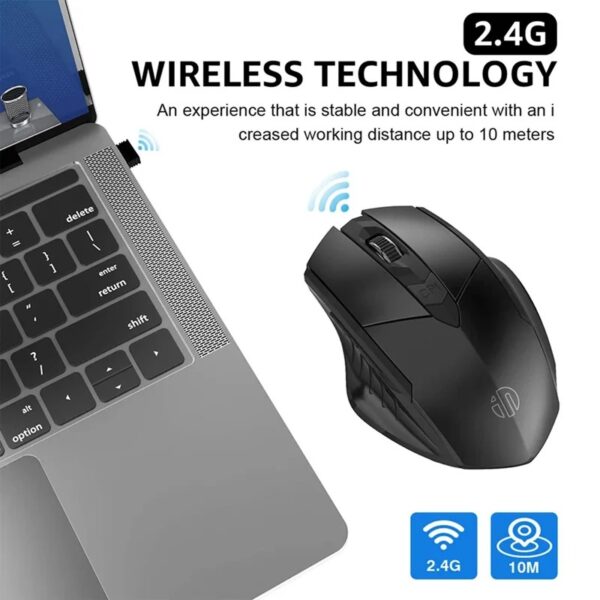 INPHIC A1 BLUETOOTH MOUSE RECHARGEABLE 2.4G WIRELESS MOUSE - Image 2