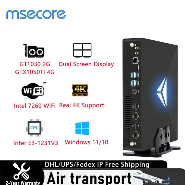 MSECORE MV200 INTEL E3-1231V3 GTX1050TI 4G GT1030 2G DEDICATED CARD COMPUTER - Image 2