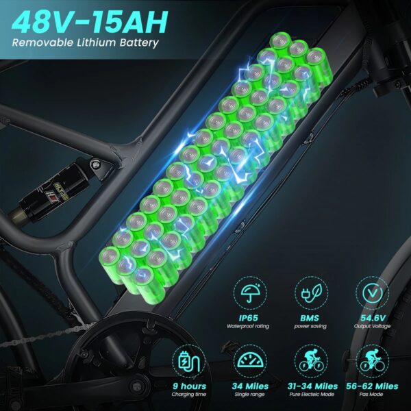 1000W BRUSHLESS MOTOR 49KM/H OFF ROAD ELECTRIC BICYCLE - Image 3