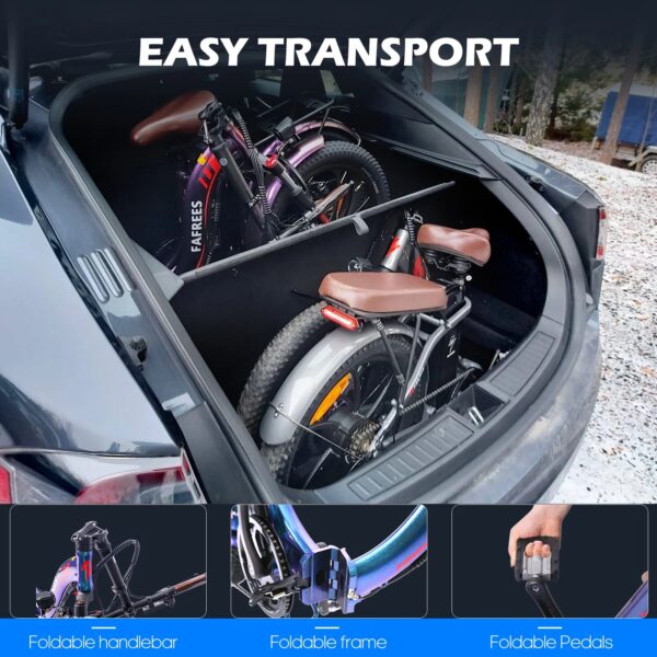 250W 36V18AH LITHIUM BATTERY 100KM 7SPEED FAT EBIKE - Image 2