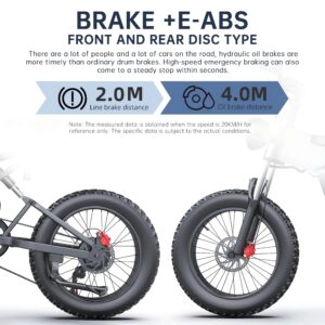 48V35AH BATTERY 20" FAT TIRE 1000W EBIKE