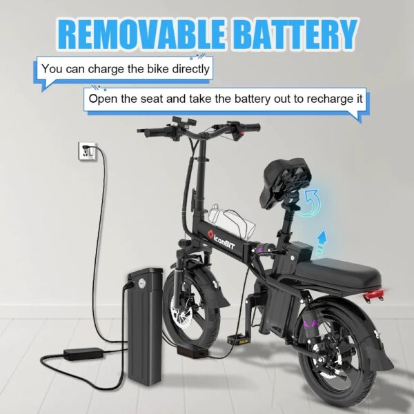 DEEPOWER K300, 21MPH FOLDING, MINI ELECTRIC BICYCLE