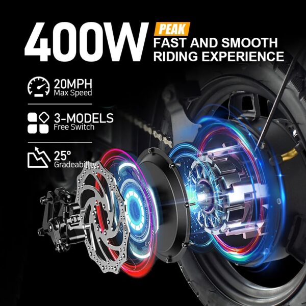 DEEPOWER K300, 21MPH FOLDING, MINI ELECTRIC BICYCLE - Image 3