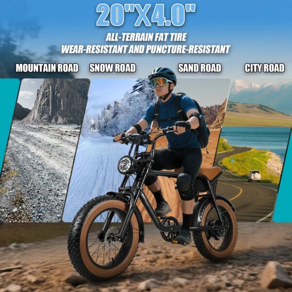 CMACEWHEEL K20 20*4.0 INCH WITH 500 W AND 48 V 15 AH BATTERY SNOW BIKE - Image 2