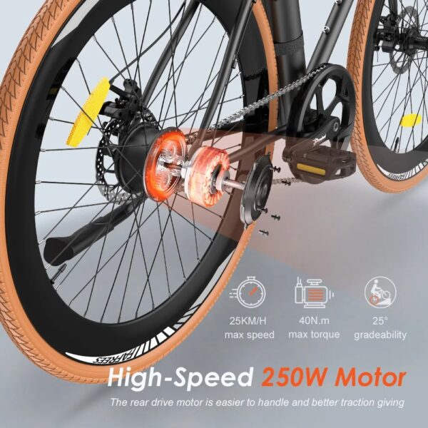 FAFREES 250W MOTOR 36V10AH LITHIUM BATTERY ADULT CITY ELECTRIC BIKE - Image 3