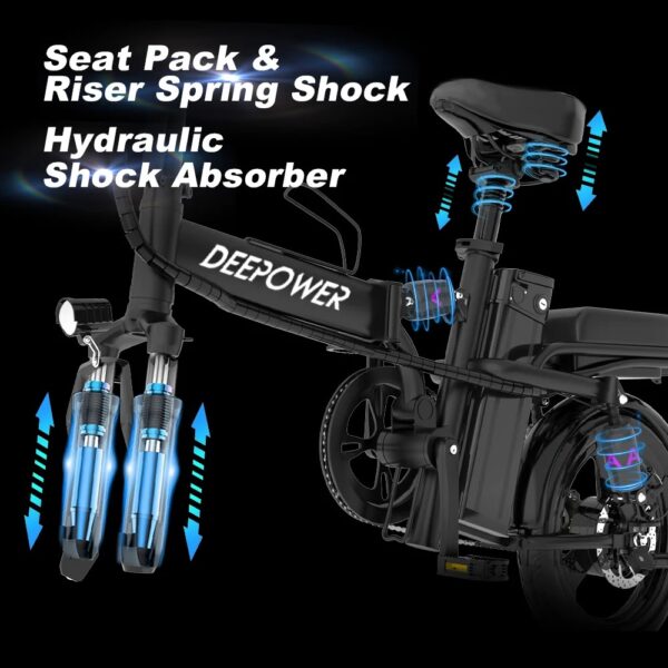 DEEPOWER K300, 21MPH FOLDING, MINI ELECTRIC BICYCLE - Image 2